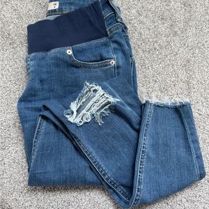 Blue maternity jeans